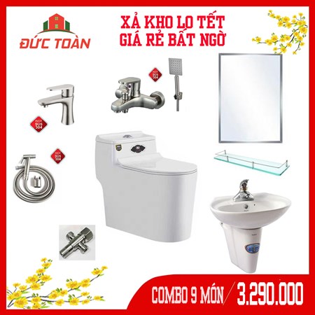 Bộ combo bàn cầu 9 món cao cấp