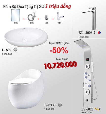 Bộ combo bàn cầu số 3