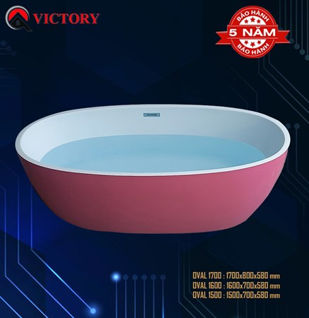 Bồn tắm VICTORY OVAL màu hồng 