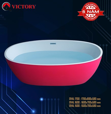 Bồn tắm VICTORY OVAL màu hồng tươi
