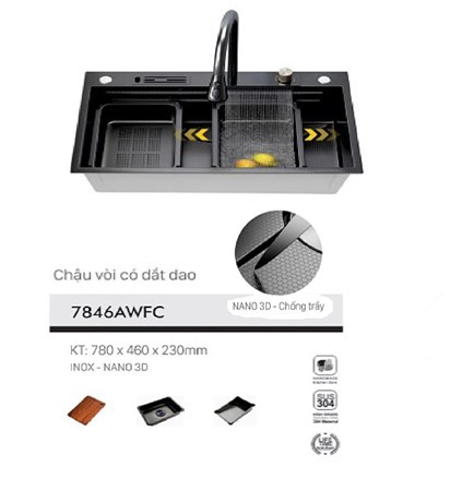 Chậu rửa chén VICTORY VIC7846AWFC