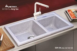 Chậu rửa chén bát đá Granite Việt Mỹ S2N-04