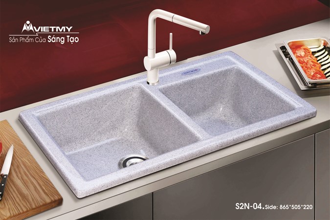 Chậu rửa chén bát đá Granite Việt Mỹ S2N-04