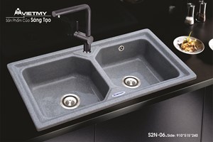 Chậu rửa chén bát đá Granite Việt Mỹ S2N-06