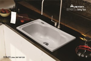 Chậu rửa chén đá Granite Việt Mỹ S1N-01
