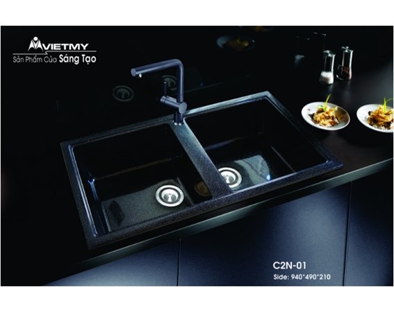 Chậu rửa chén đá nhân tạo Việt Mỹ C2N 02