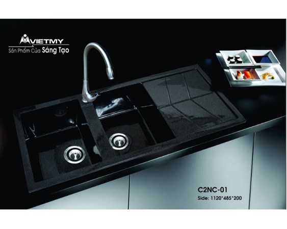 Chậu rửa chén đá nhân tạo Việt Mỹ C2NC 01