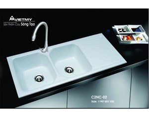 Chậu rửa chén đá nhân tạo Việt Mỹ C2NC 02
