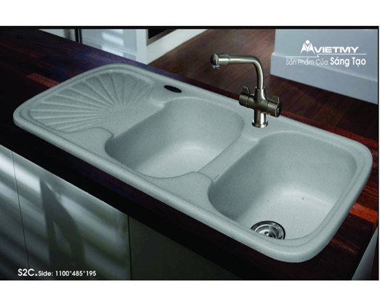 Chậu rửa chén đá nhân tạo Việt Mỹ S2C