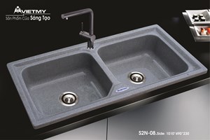 Chậu rửa chén đá nhân tạo Việt Mỹ S2N-08
