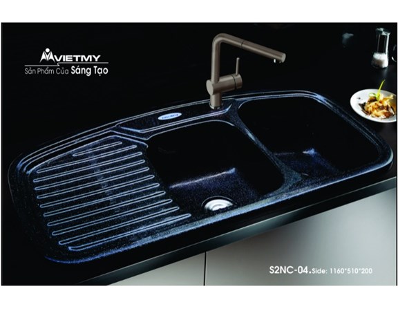 Chậu rửa chén đá nhân tạo Việt Mỹ S2NC 04