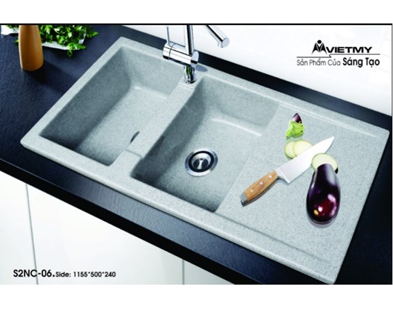 Chậu rửa chén đá nhân tạo Việt Mỹ S2NC 06