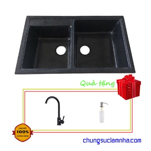 Combo chậu rửa chén đá nhân tạo CR10
