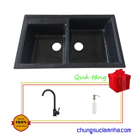 Combo chậu rửa chén đá nhân tạo CR10