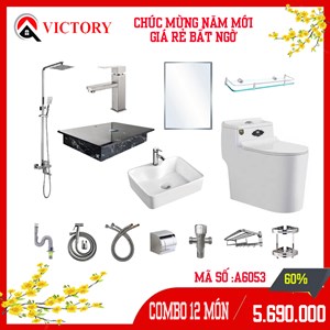 Combo thiết bị vệ sinh 12 món 6054