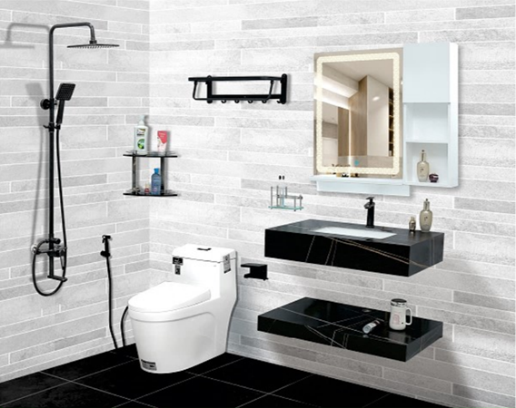 Combo 01 thiết bị vệ sinh 9 món cao cấp