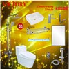 Combo thiết bị vệ sinh vuông 10 món cao cấp