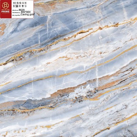 Đá bóng kiếng khắc kim 800x800 PRIME 8629