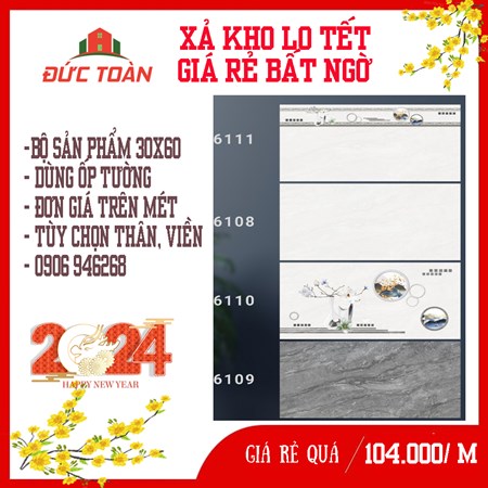 Gạch 300x600 xả kho lo tết bộ 6111
