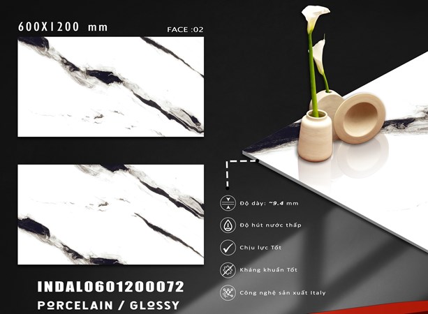 Gạch INDIA 600x1200 Bóng kính 72