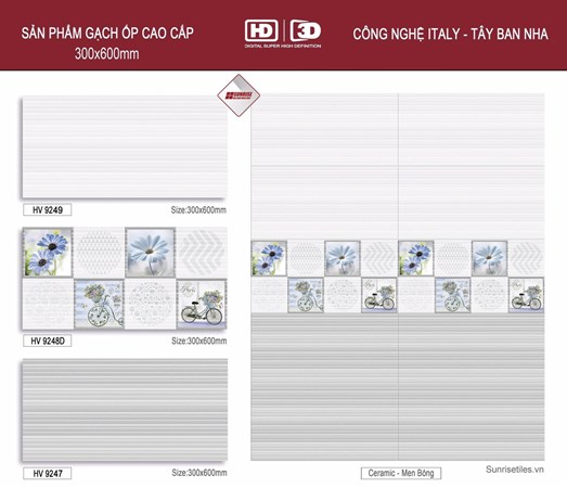 Gạch men giá rẻ 30x60 bộ vân sọc ngang