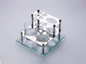 Kệ 2 ly vuông INOX BẢO KL 300