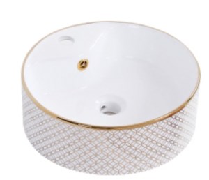 Lavabo đặt bàn hoa văn Kassani KS-8802-1