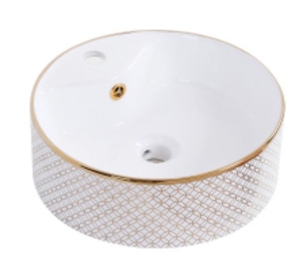 Lavabo đặt bàn hoa văn Kassani KS-8802-1