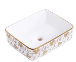 Lavabo đặt bàn hoa văn Kassani KS-8830-1