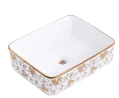 Lavabo đặt bàn hoa văn Kassani KS-8830-1